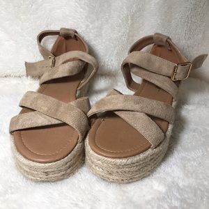 Nude Espadrille Platform Sandal